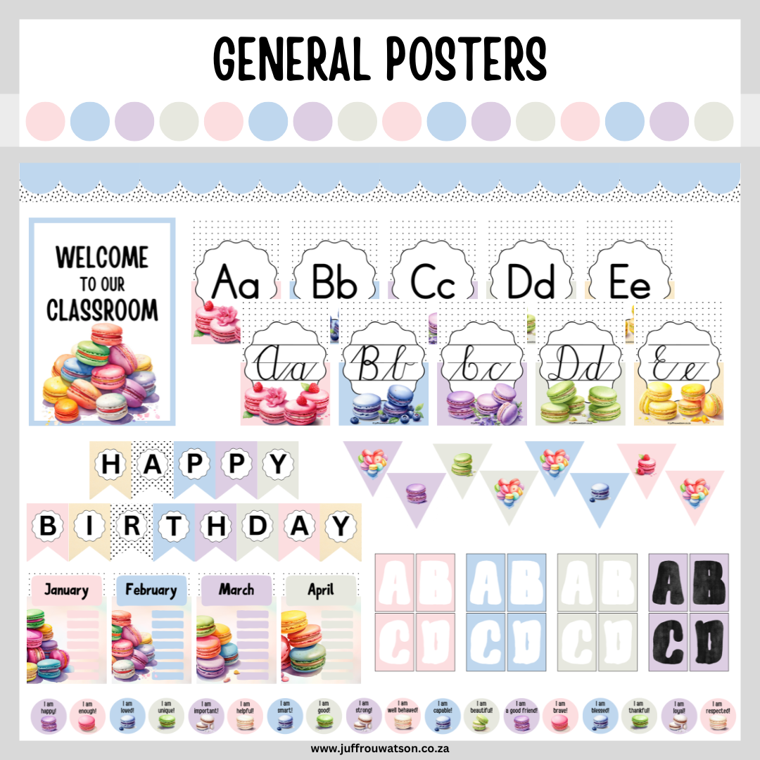 Macarons Classroom Theme | Macarons Klaskamertema