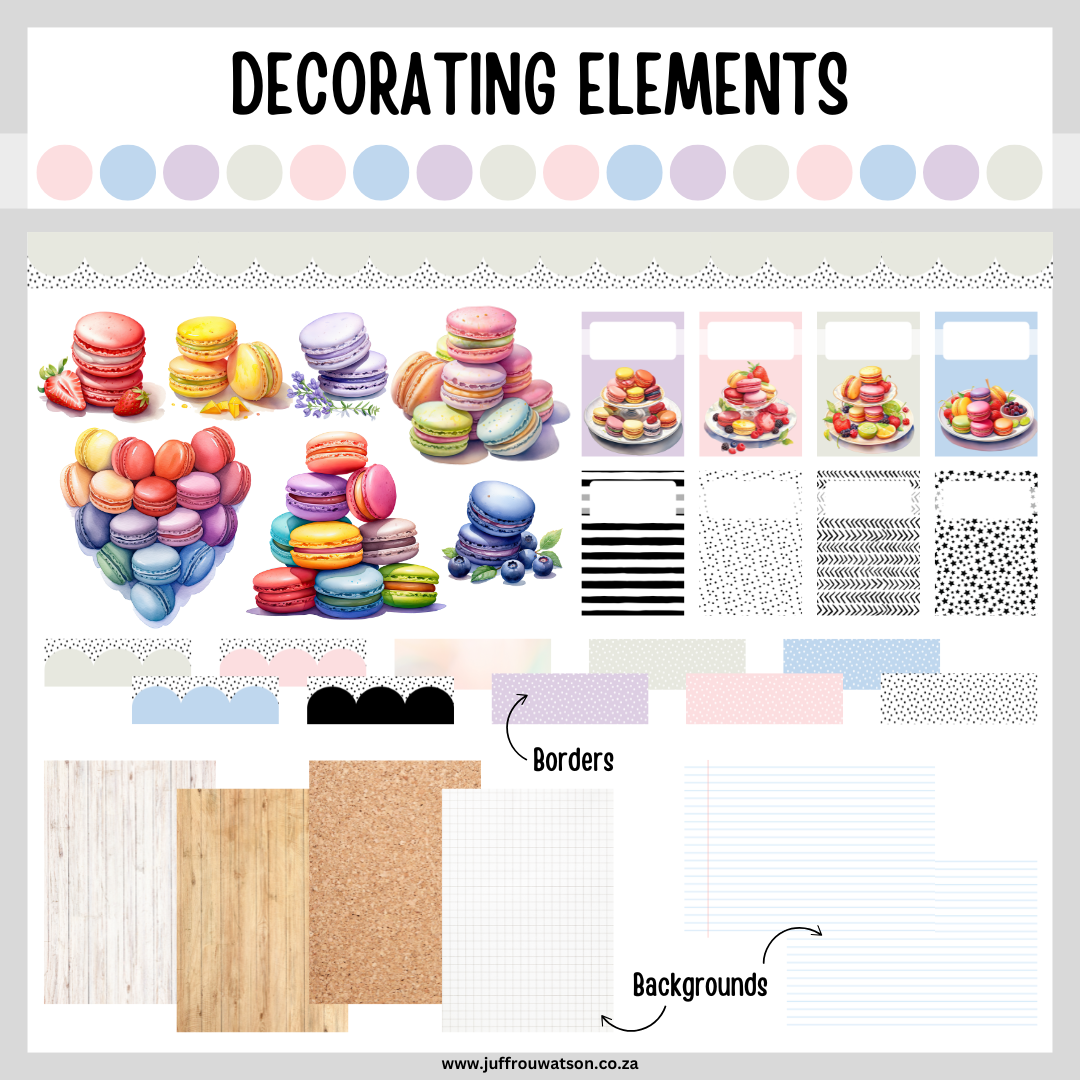 Macarons Classroom Theme | Macarons Klaskamertema
