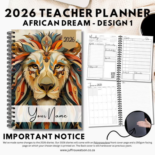 2026 Teacher Planner | African Dream