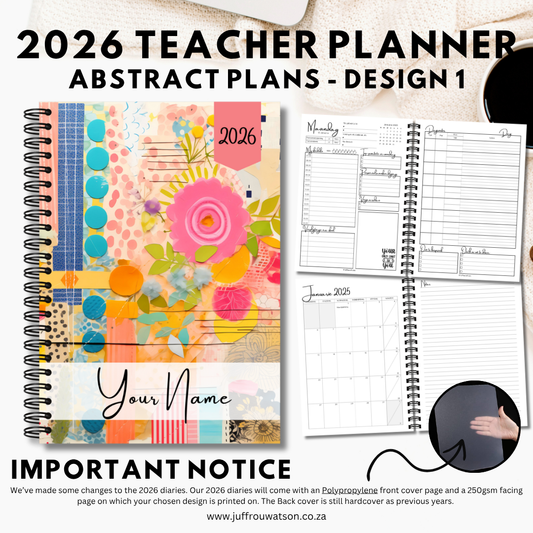 2026 Teacher Planner | Abstract Plans