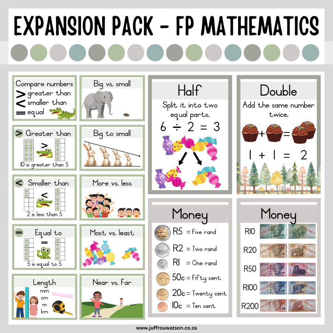 Boho Woodlands Foundation Phase Math Expansion Pack | Boho Bosveld Grondslagfase Wiskunde Pakket