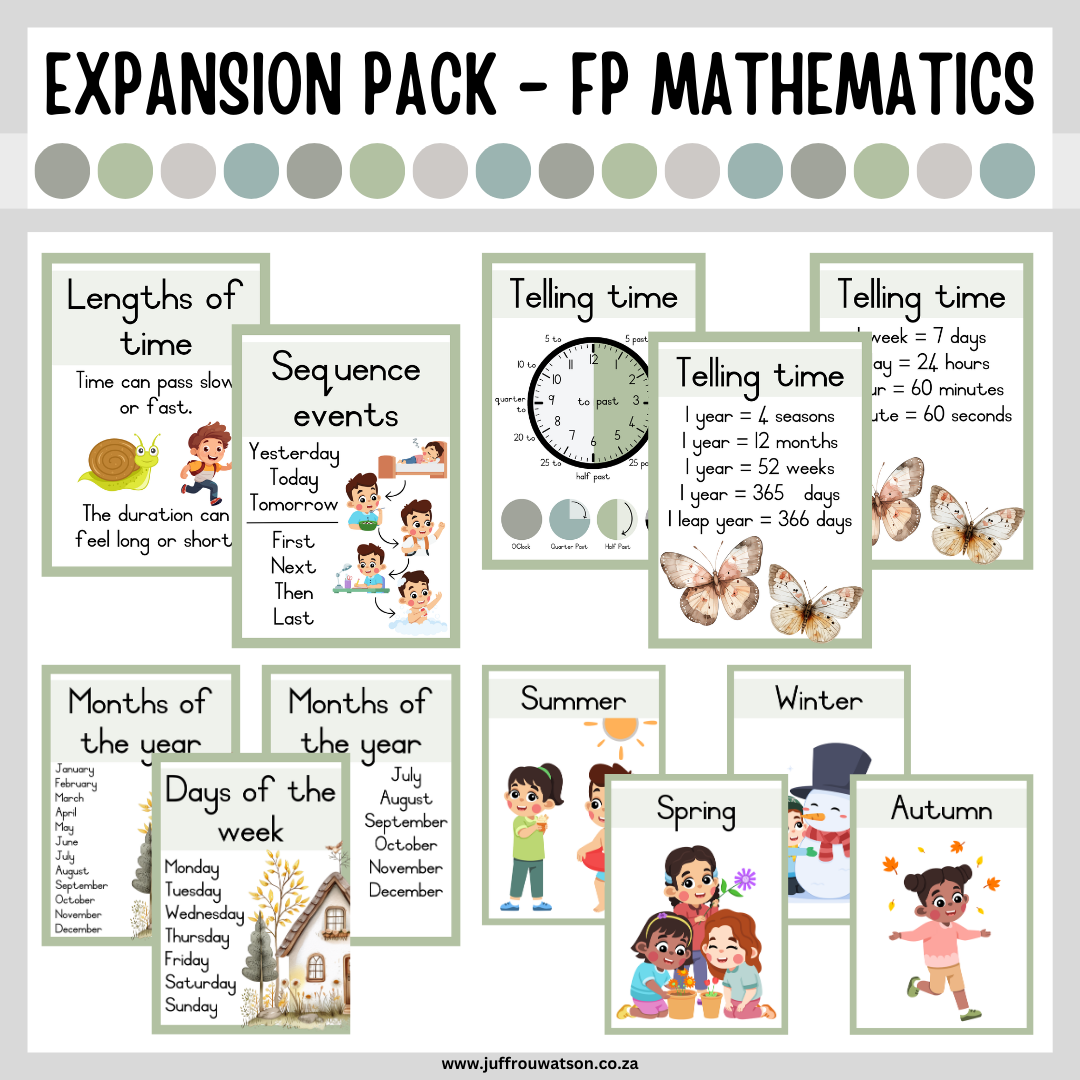 Boho Woodlands Foundation Phase Math Expansion Pack | Boho Bosveld Grondslagfase Wiskunde Pakket