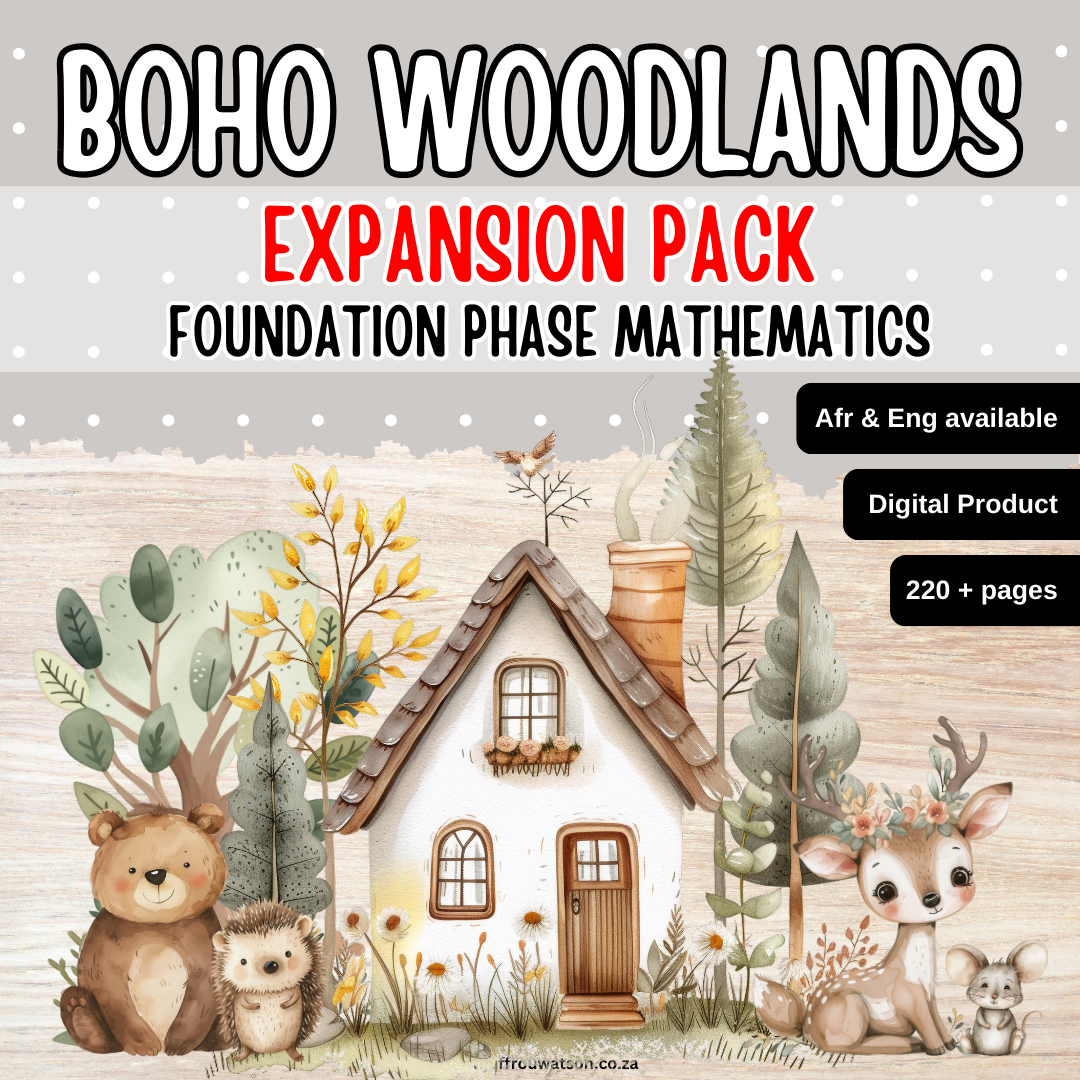 Boho Woodlands Foundation Phase Math Expansion Pack | Boho Bosveld Grondslagfase Wiskunde Pakket