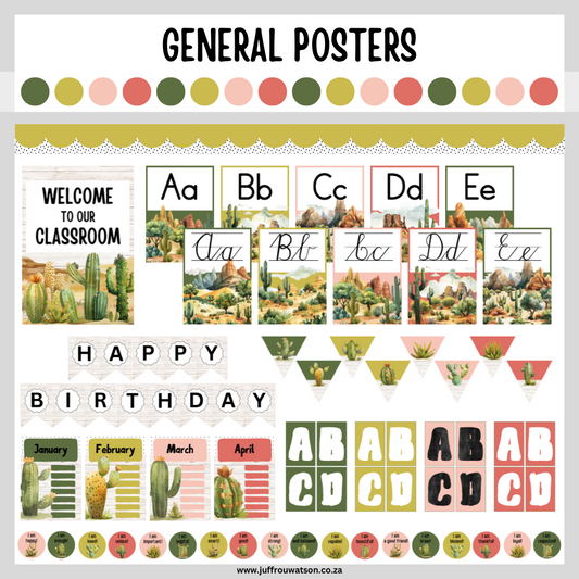 Cacti Cactus Classroom Theme | Kaktus Klaskamertema