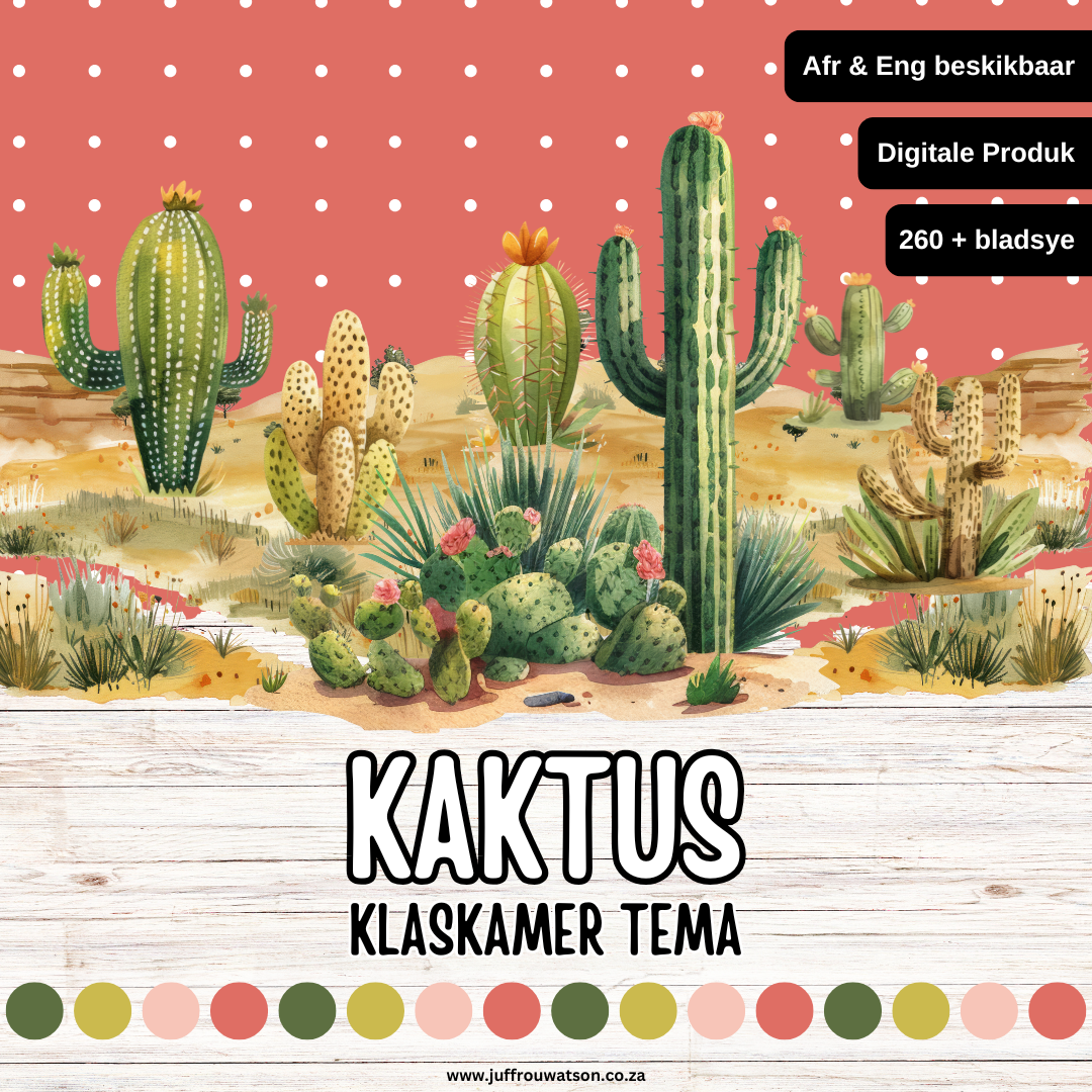 Cacti Cactus Classroom Theme | Kaktus Klaskamertema