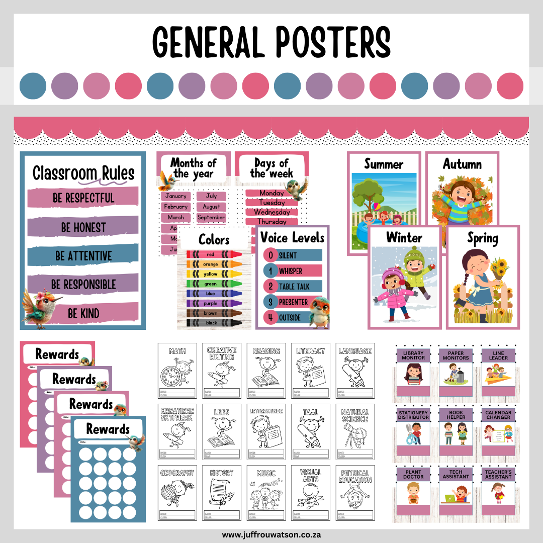 Hummingbird Classroom Theme | Kolibrie Klaskamertema