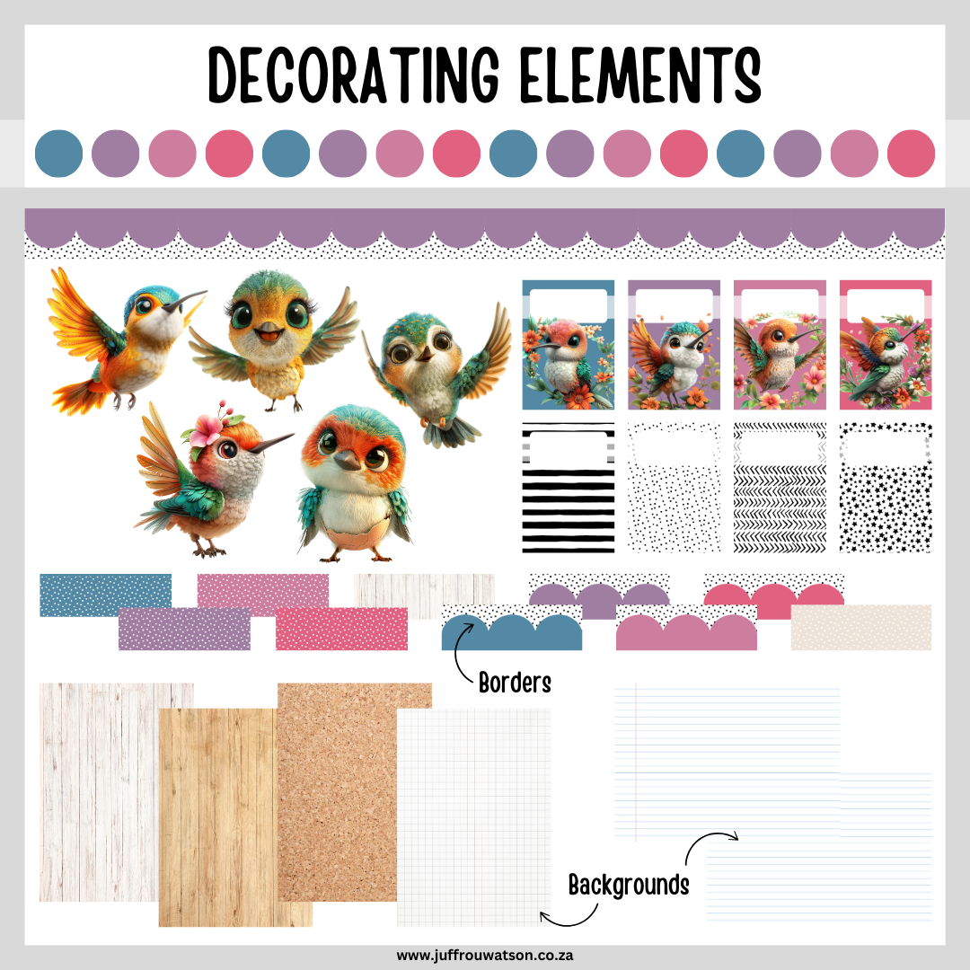 Hummingbird Classroom Theme | Kolibrie Klaskamertema