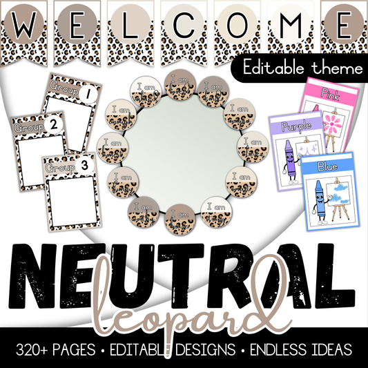 Neutral Leopard Classroom Theme