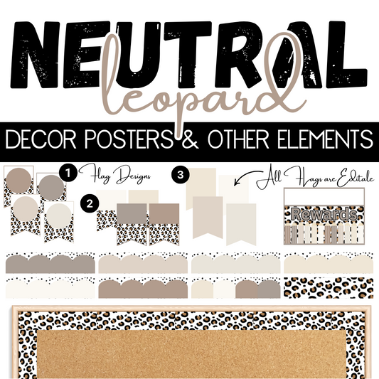 Neutral Leopard Classroom Theme