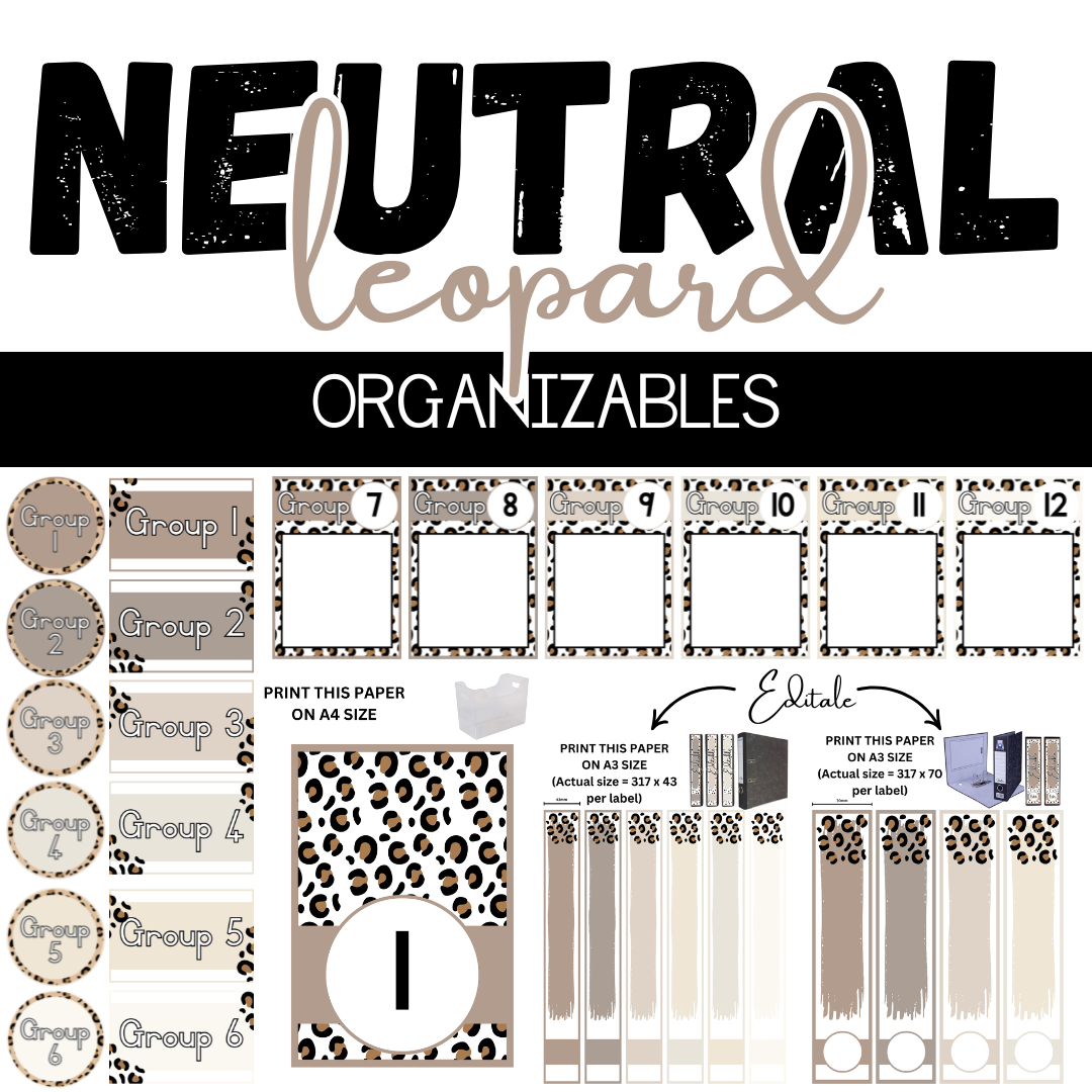 Neutral Leopard Classroom Theme