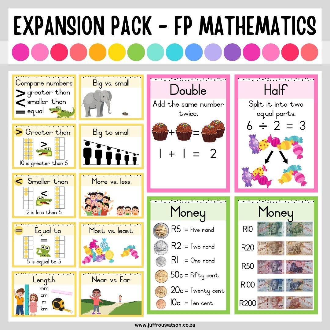 Spotty Rainbow Burst Foundation Phase Math Expansion Pack | Spotty Rainbow Burst Grondslagfase Wiskunde Pakket