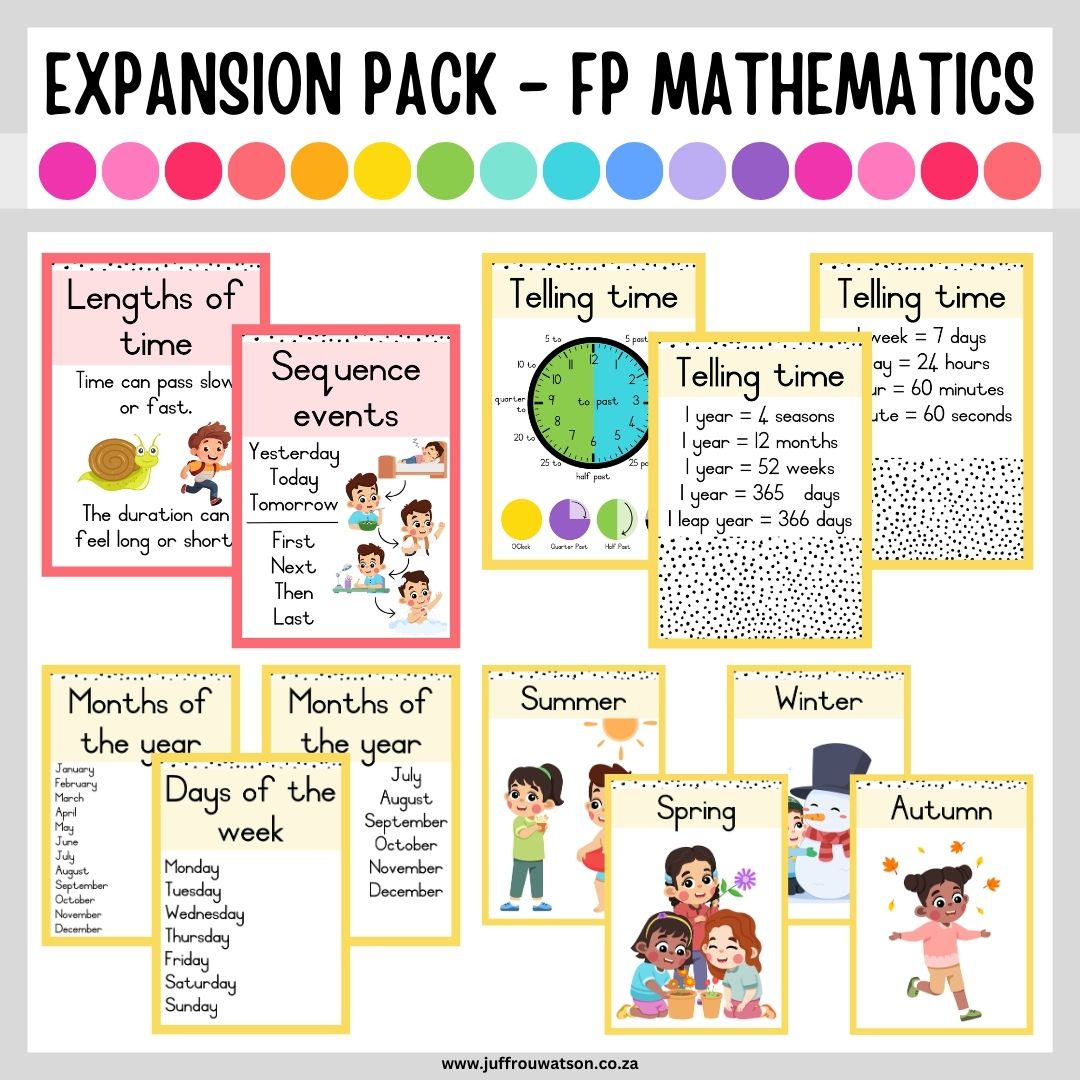 Spotty Rainbow Burst Foundation Phase Math Expansion Pack | Spotty Rainbow Burst Grondslagfase Wiskunde Pakket