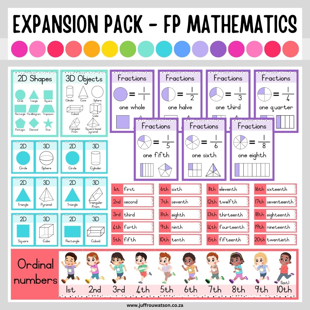 Spotty Rainbow Burst Foundation Phase Math Expansion Pack | Spotty Rainbow Burst Grondslagfase Wiskunde Pakket