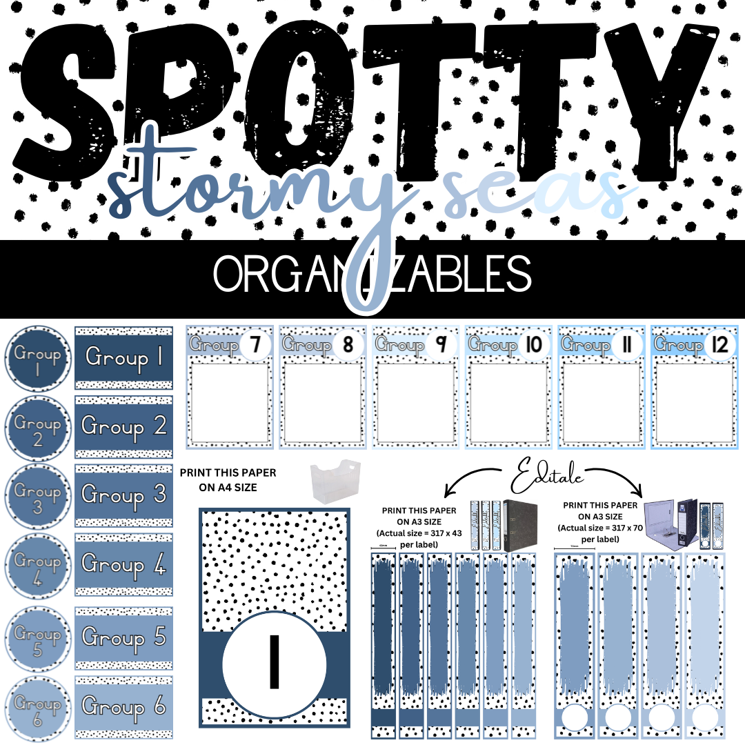 Spotty Stormy Seas Classroom Theme