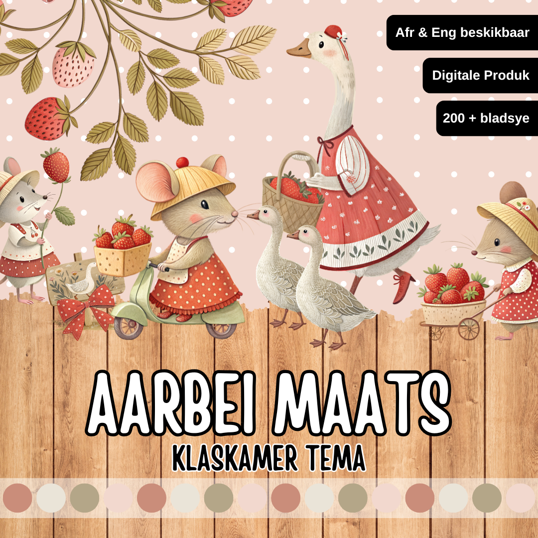 Strawberry Pals Classroom Theme | Aarbei Maats Klaskamertema
