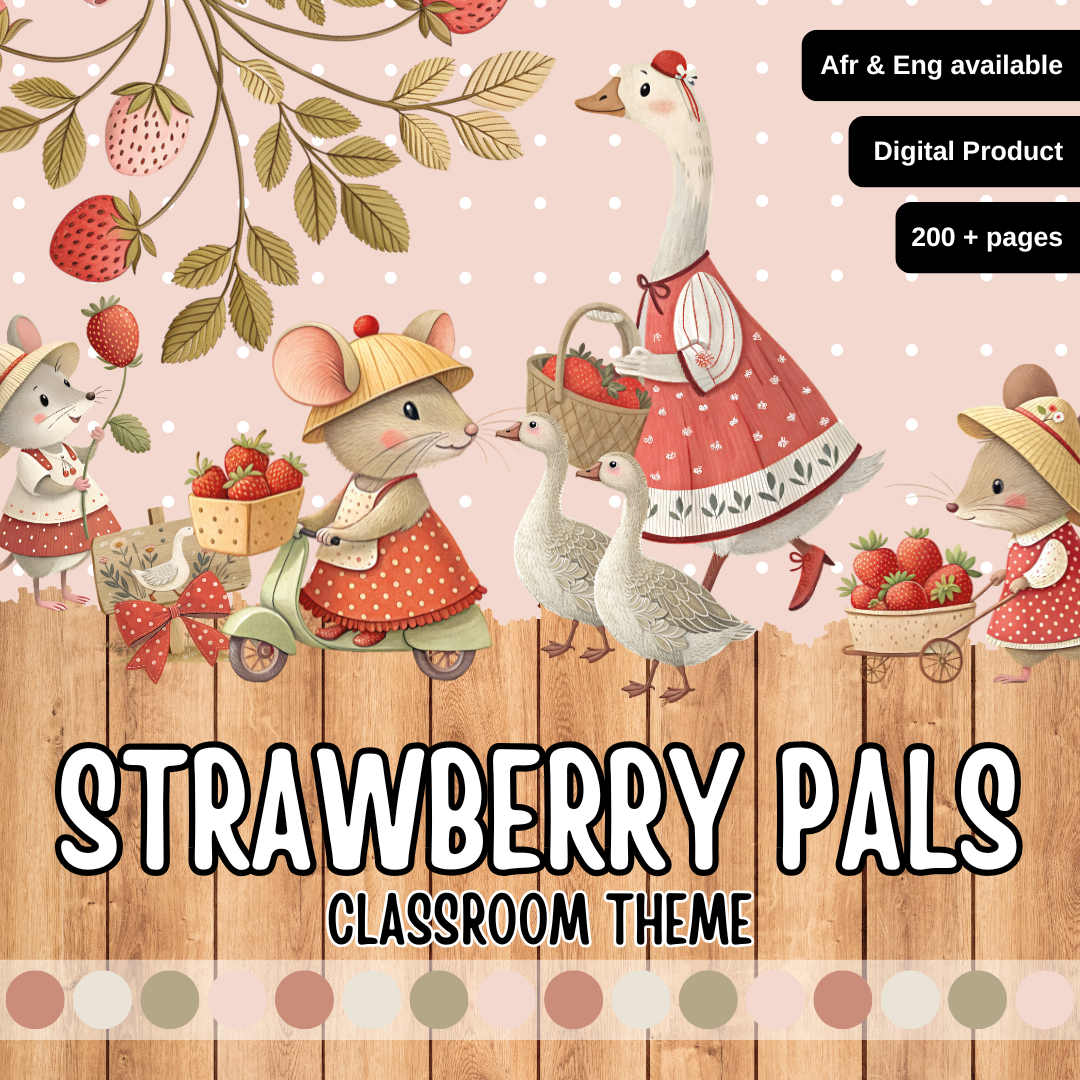 Strawberry Pals Classroom Theme | Aarbei Maats Klaskamertema