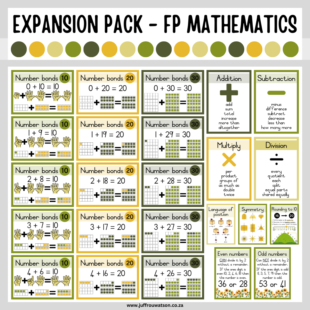 Sunflower Foundation Phase Math Expansion Pack | Sonneblom Grondslagfase Wiskunde Pakket
