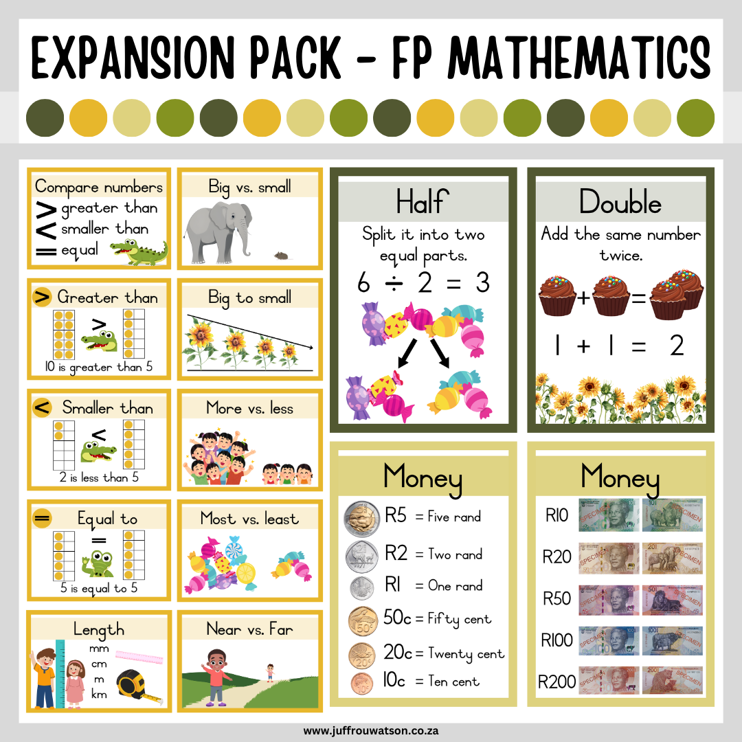Sunflower Foundation Phase Math Expansion Pack | Sonneblom Grondslagfase Wiskunde Pakket
