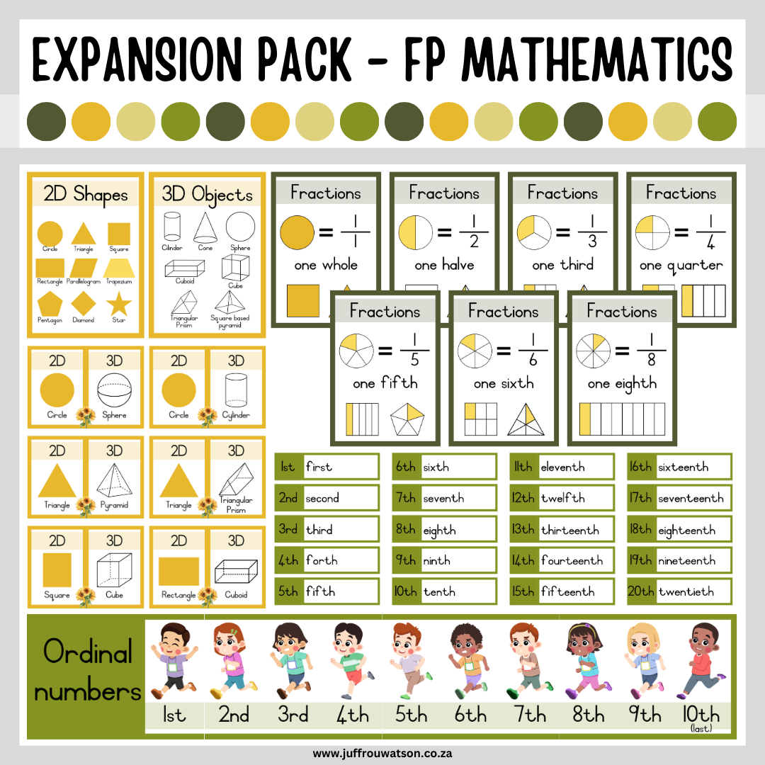 Sunflower Foundation Phase Math Expansion Pack | Sonneblom Grondslagfase Wiskunde Pakket