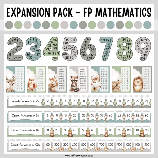 Boho Woodlands Foundation Phase Math Expansion Pack | Boho Bosveld Grondslagfase Wiskunde Pakket