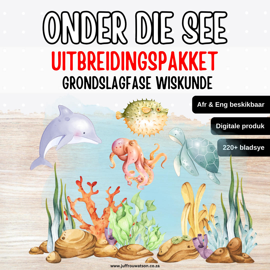 Under the Sea Foundation Phase Math Expansion Pack | Onder die See Grondslagfase Wiskunde Pakket