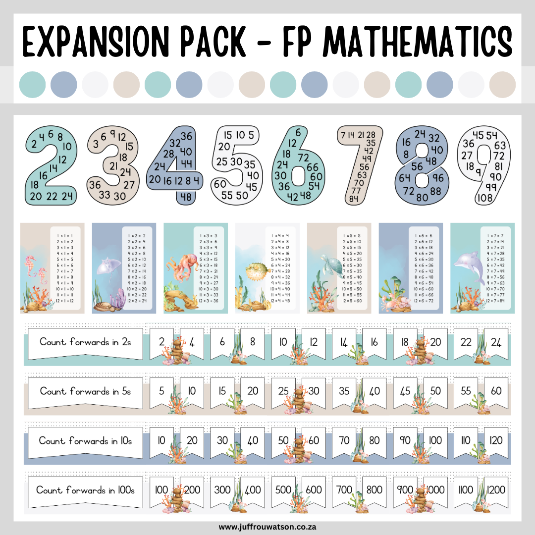 Under the Sea Foundation Phase Math Expansion Pack | Onder die See Grondslagfase Wiskunde Pakket
