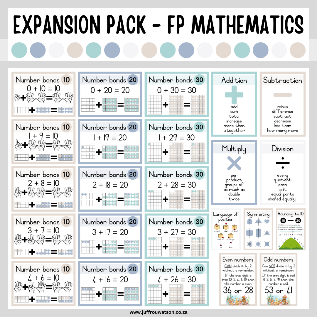 Under the Sea Foundation Phase Math Expansion Pack | Onder die See Grondslagfase Wiskunde Pakket