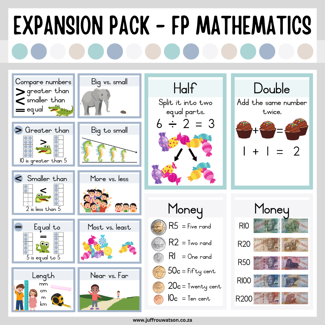 Under the Sea Foundation Phase Math Expansion Pack | Onder die See Grondslagfase Wiskunde Pakket