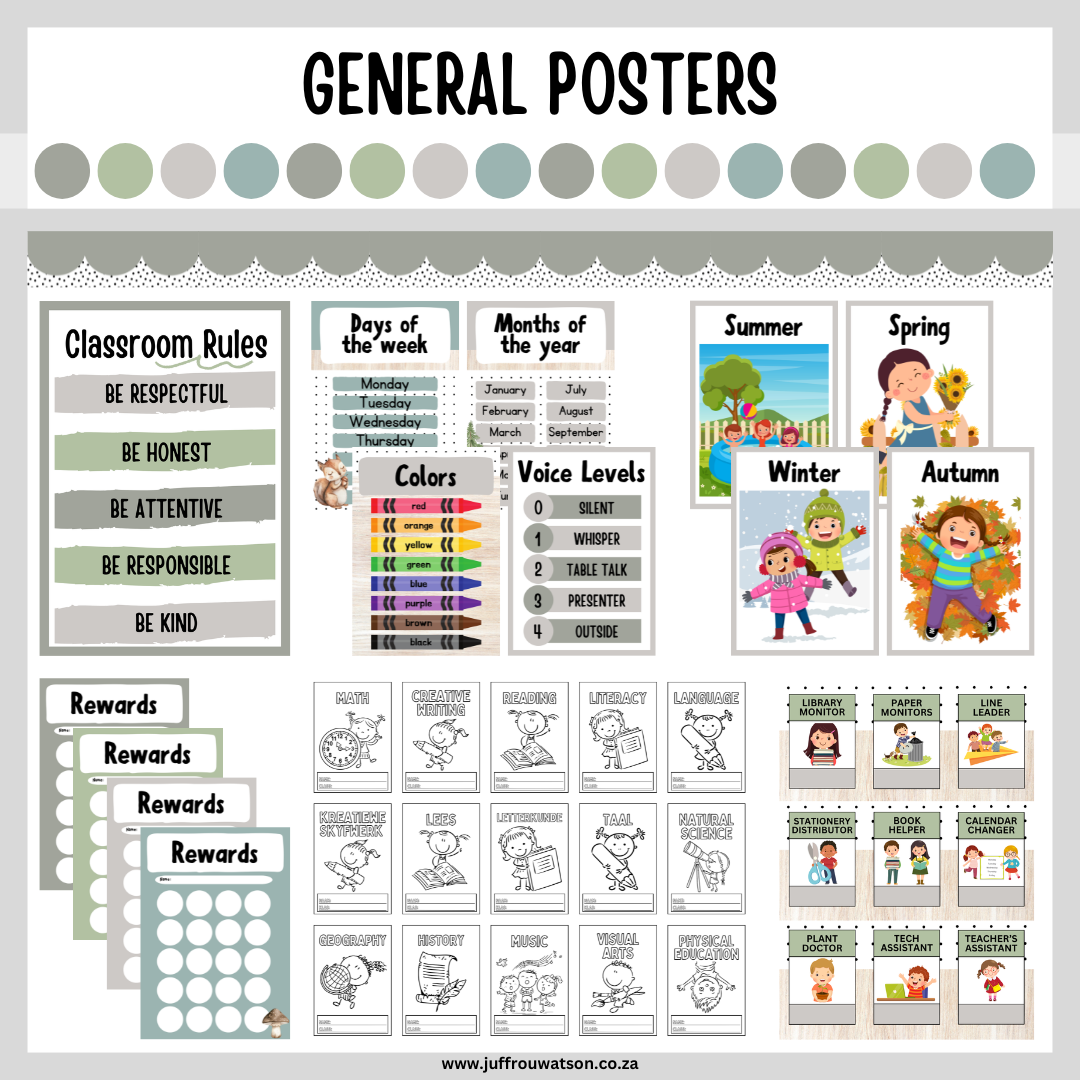 Boho Woodland Classroom Theme | Boho Bosveld Klaskamertema