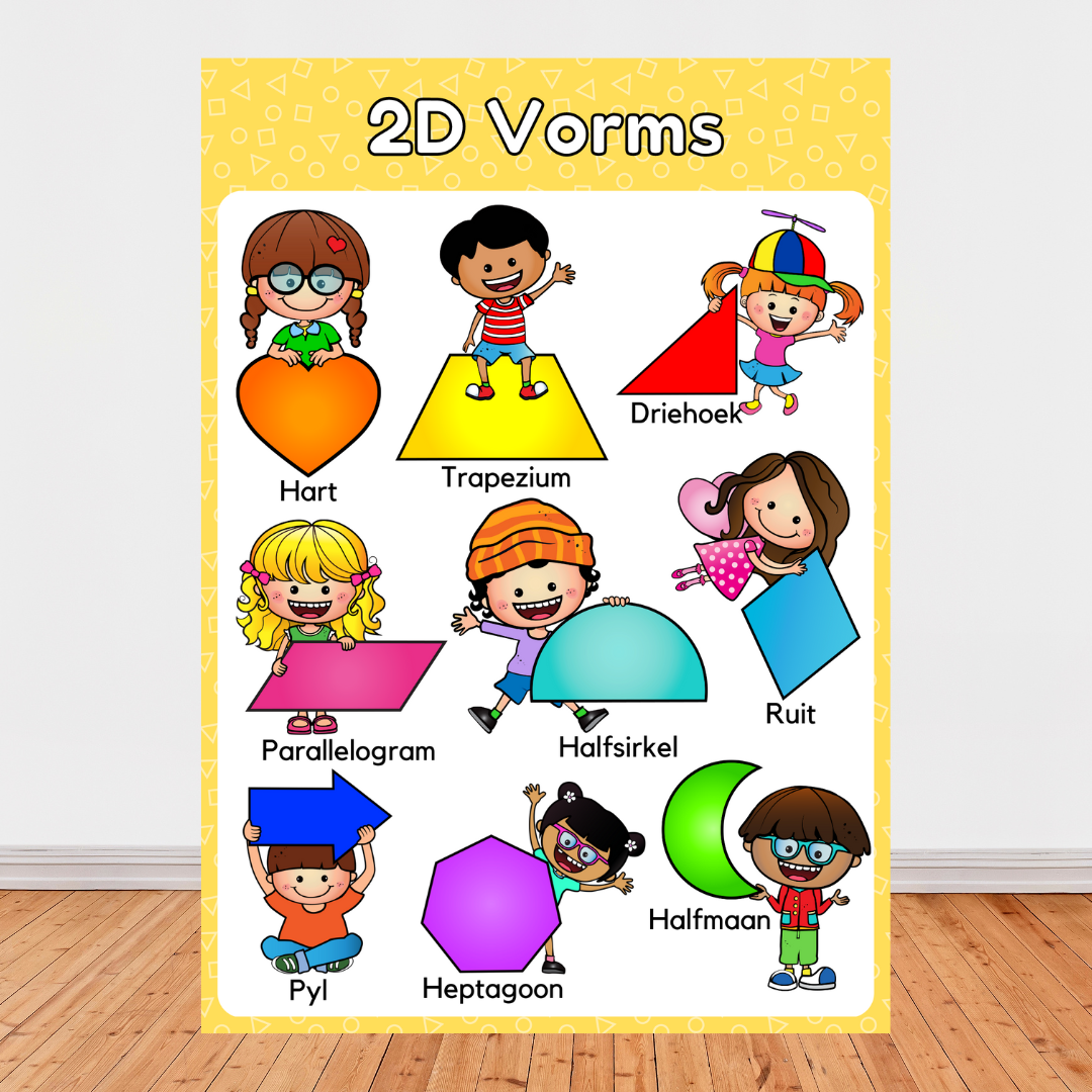 2D and 3D Objects Math Poster