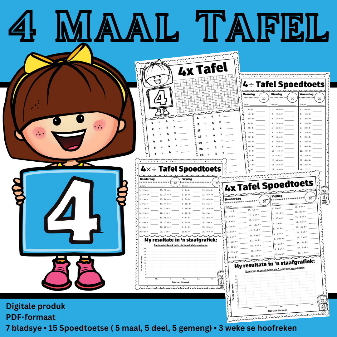 4 Times Table | 4 Maal Tafel