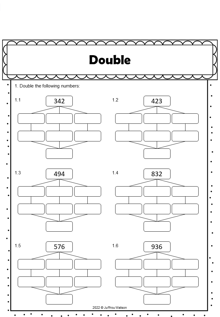 Double and Halve | Verdubbel en Halveer