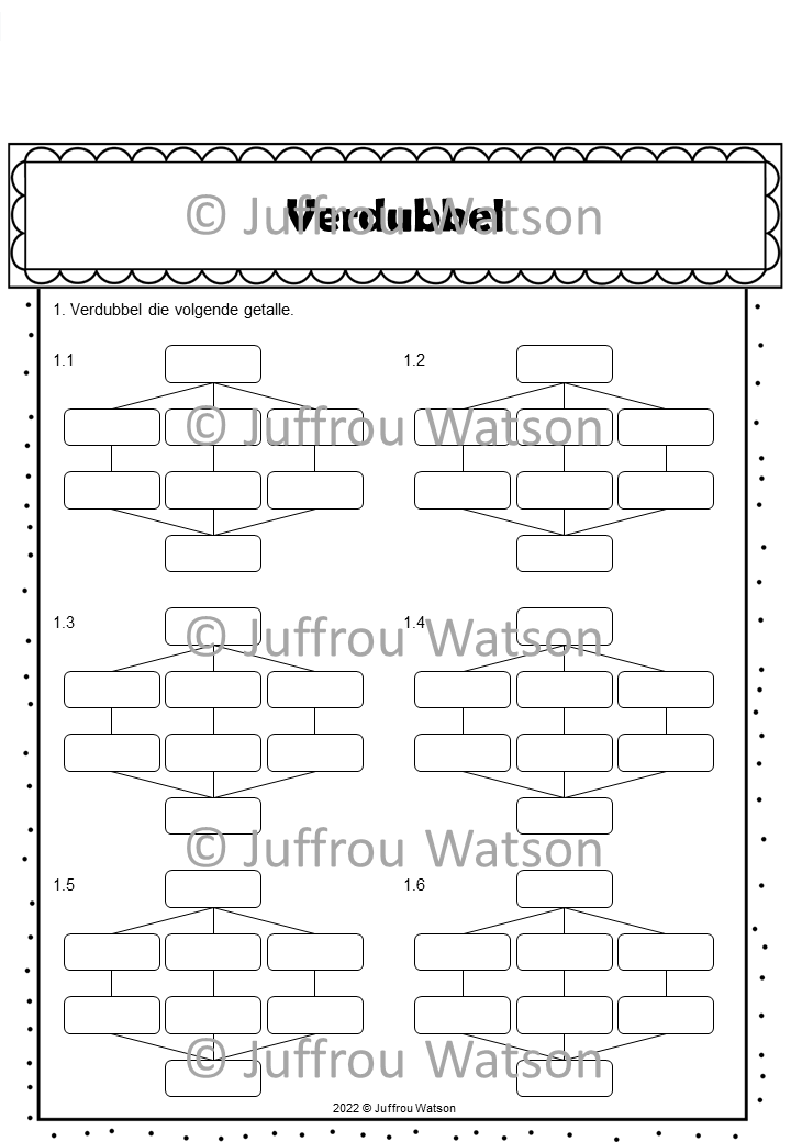 Double and Halve | Verdubbel en Halveer