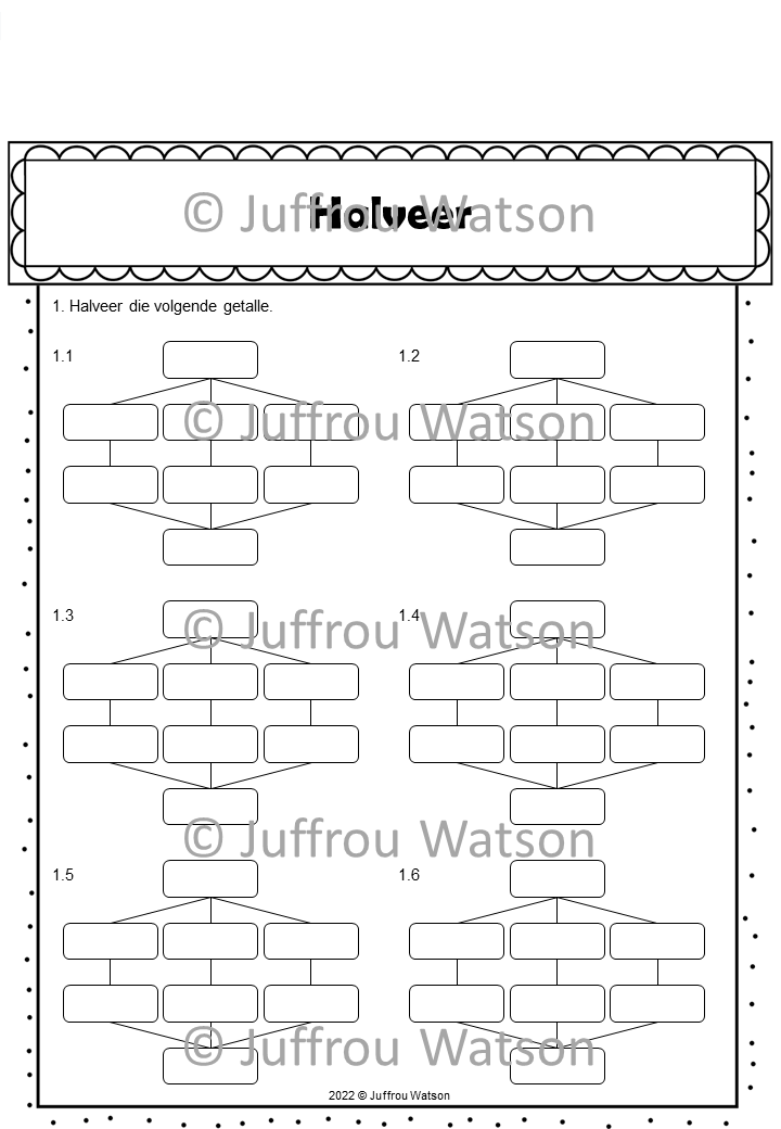 Double and Halve | Verdubbel en Halveer