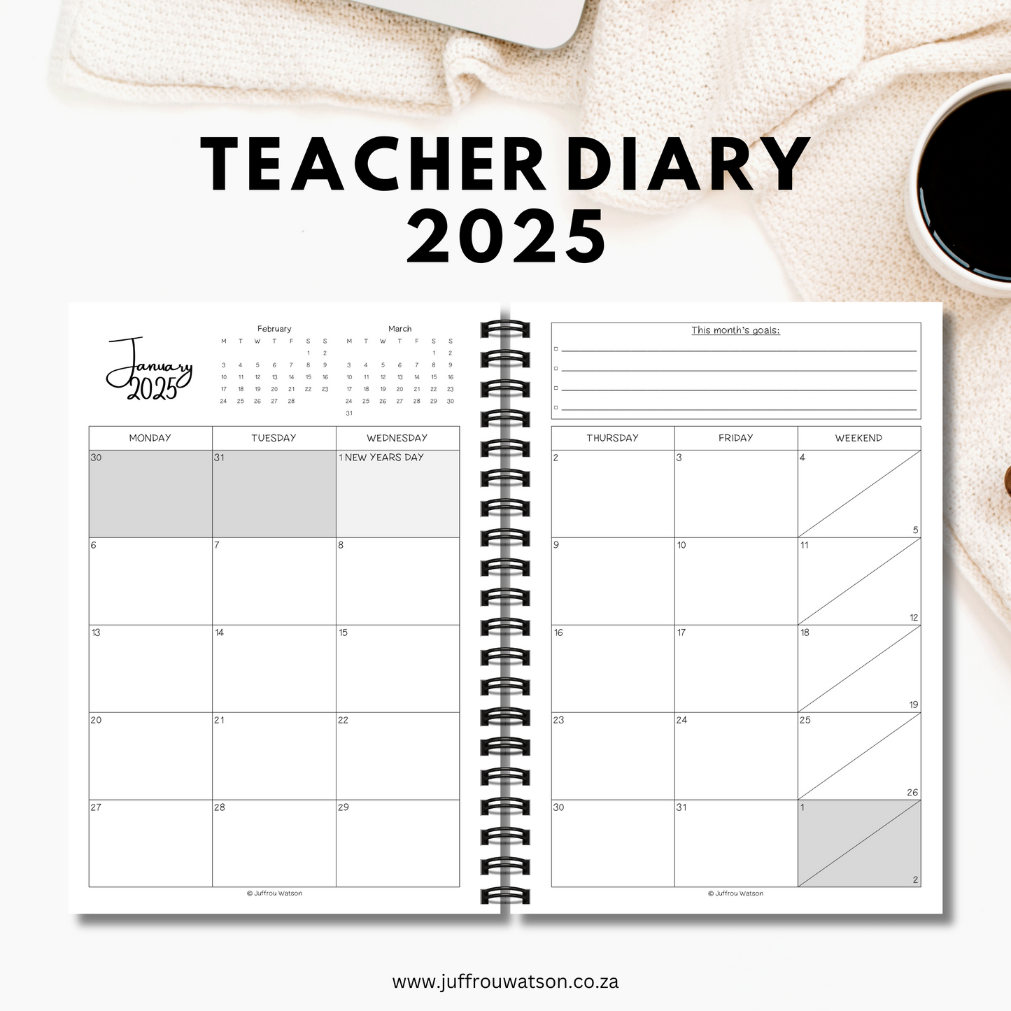 2025 Teacher Diary - Serenity