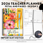 2026 Teacher Planner | Petal and Pages