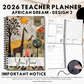 2026 Teacher Planner | African Dream
