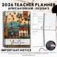 2026 Teacher Planner | African Dream