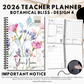 2026 Teacher Planner | Botanical Bliss