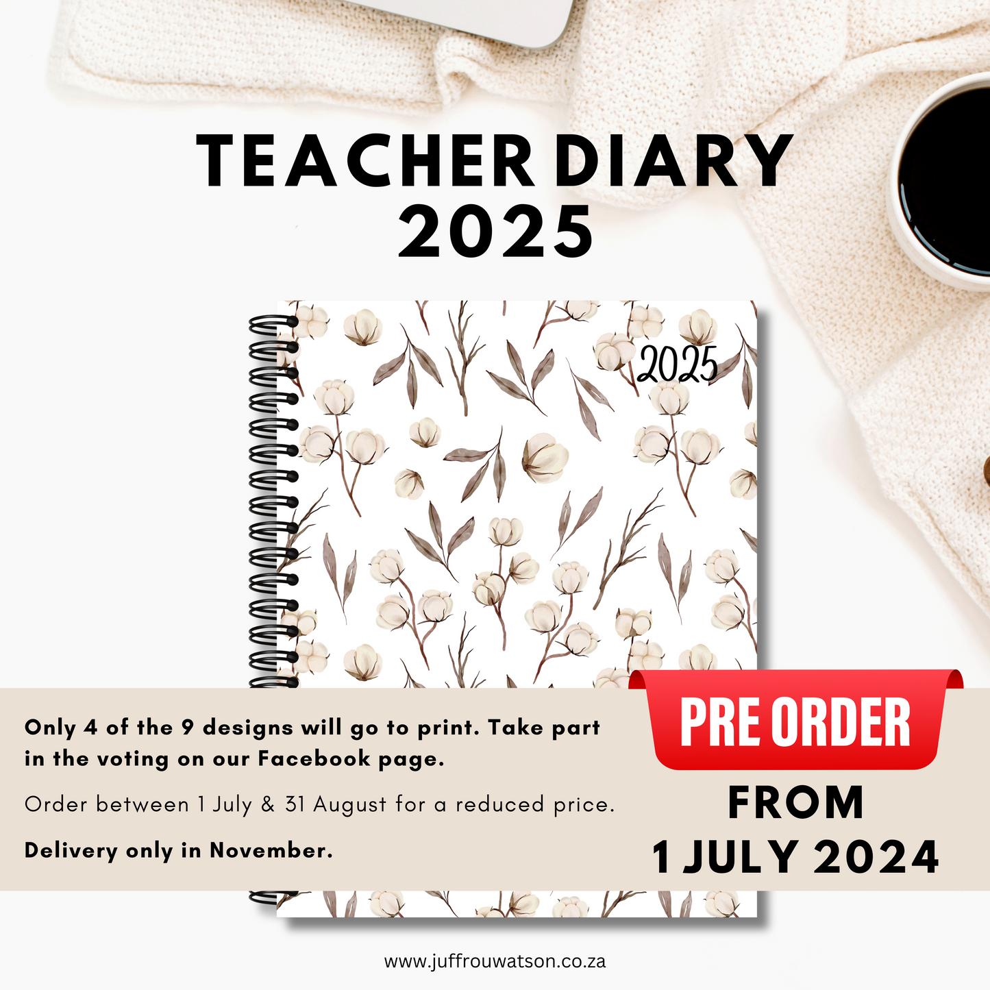 2025 Teacher Diary - Blossom