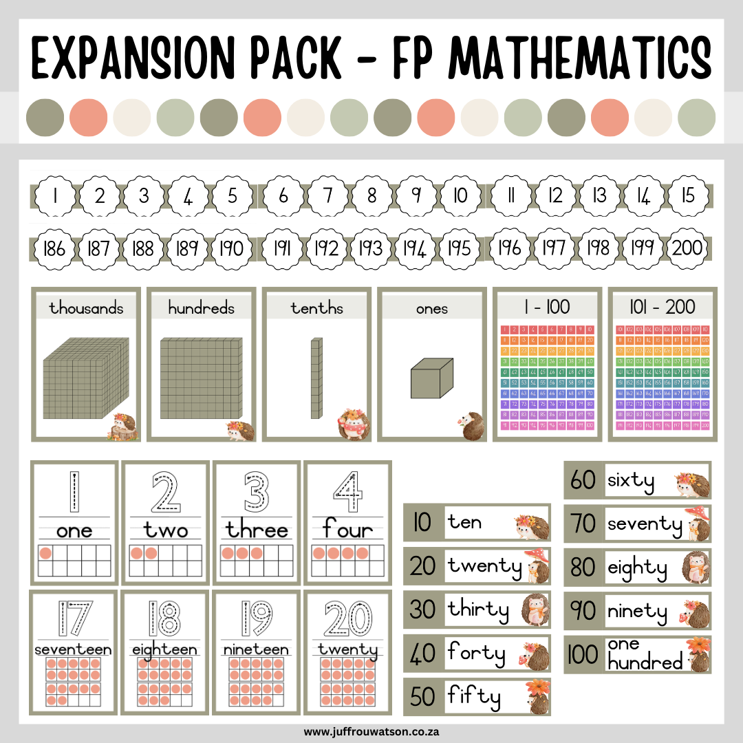 Hedgehog Foundation Phase Math Expansion Pack | Hedgehog Grondslagfase Wiskunde Pakket