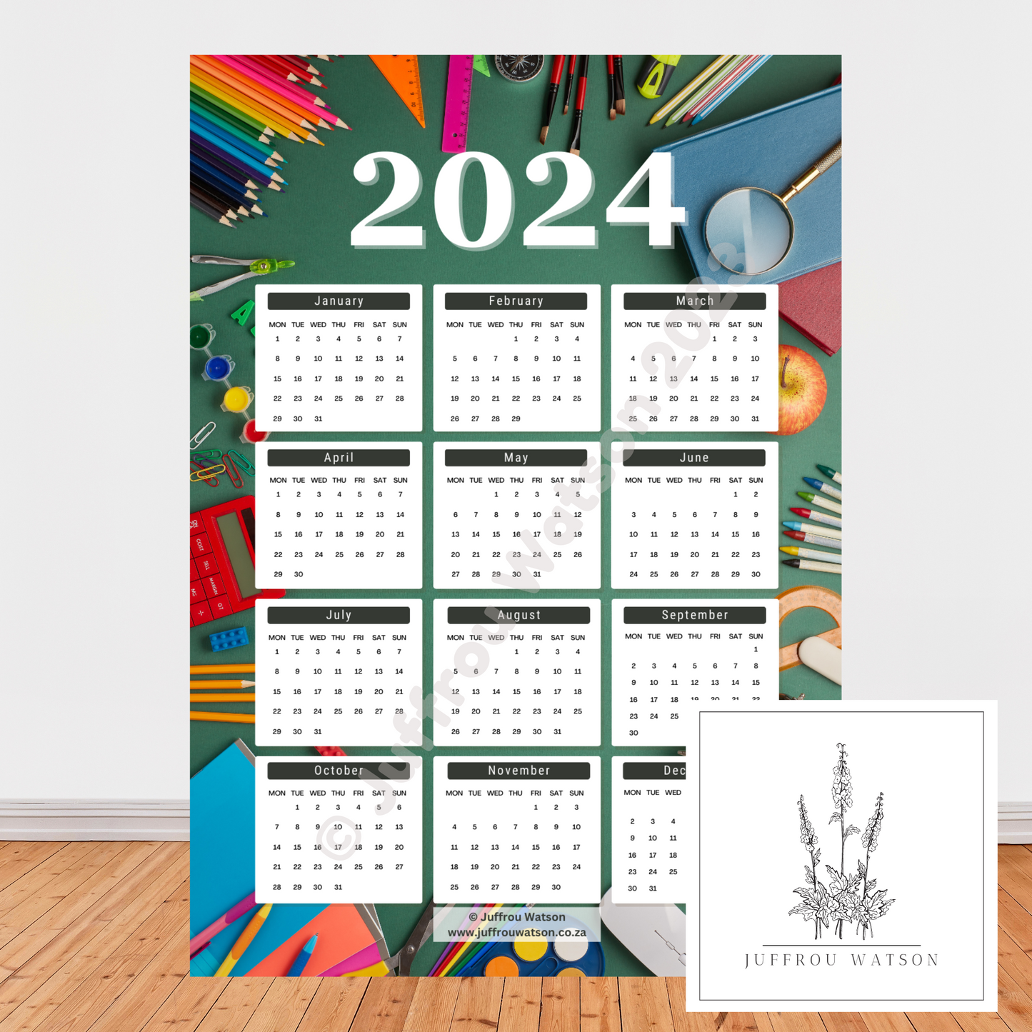2024 Wall Calendar - School 1