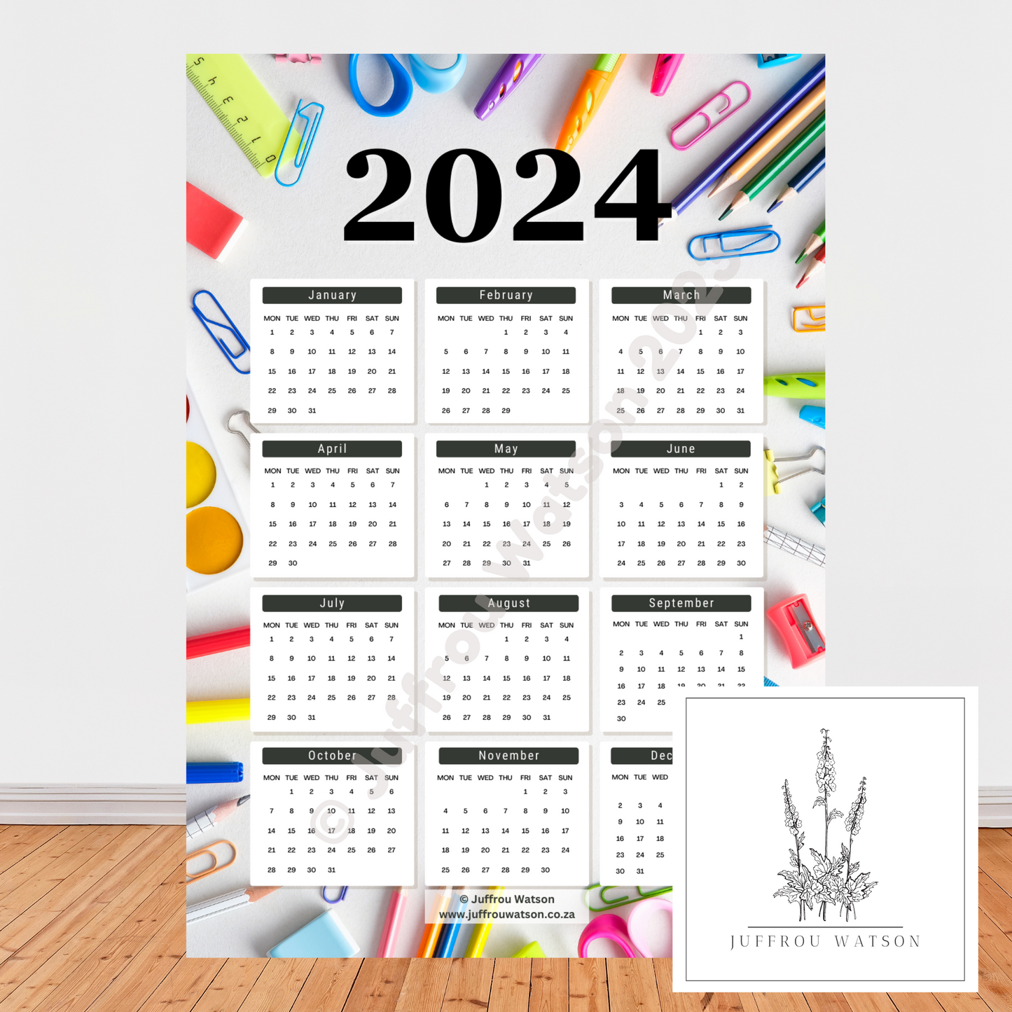 2024 Wall Calendar - School 2