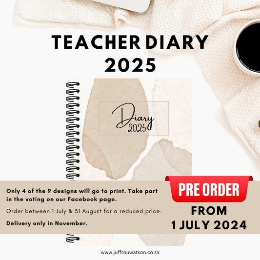 2025 Teacher Diary - Soft Boho (A5 only)