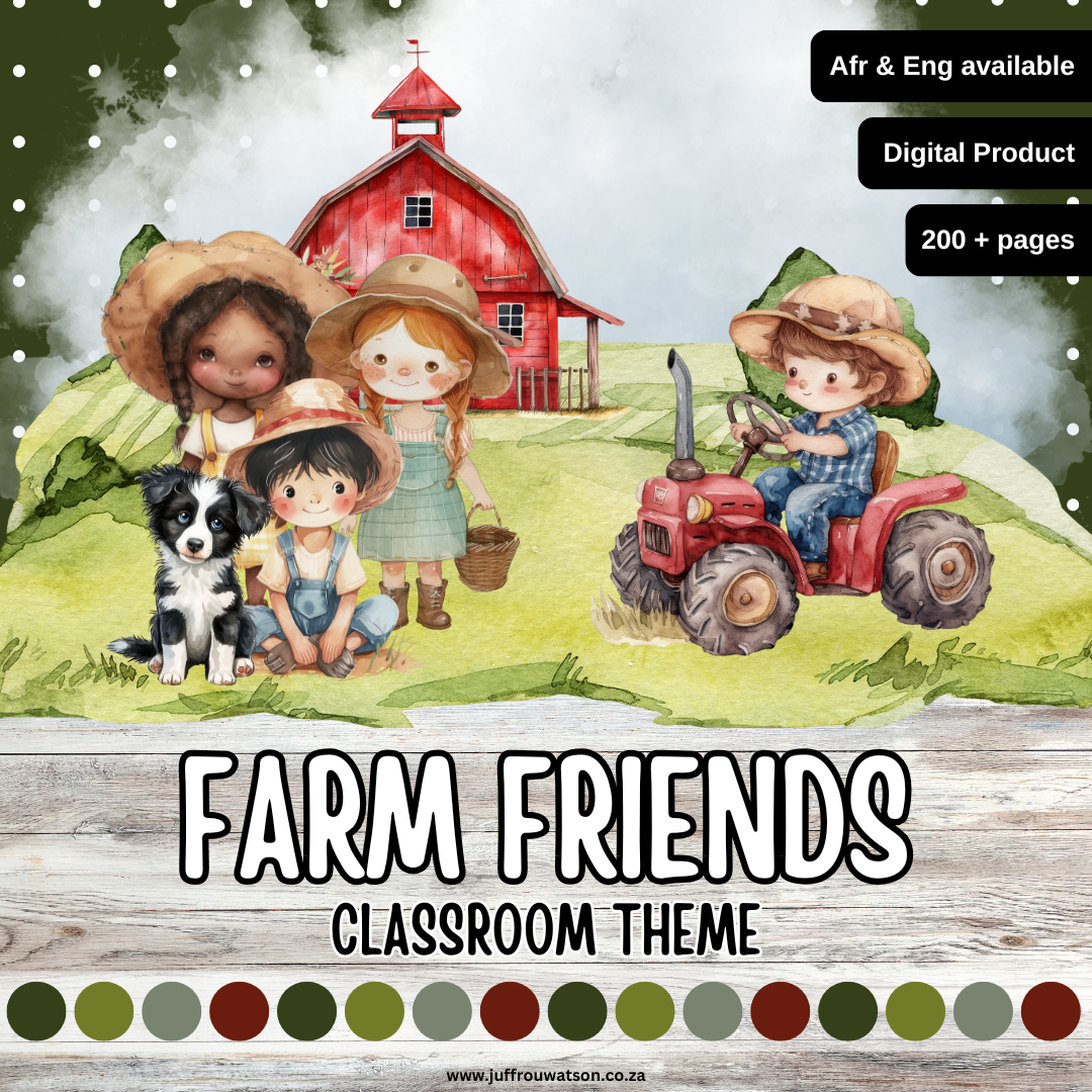 Farm Friends Classroom Theme | Plaasvriende Klaskamertema