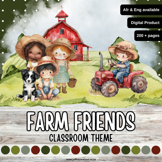 Farm Friends Classroom Theme | Plaasvriende Klaskamertema