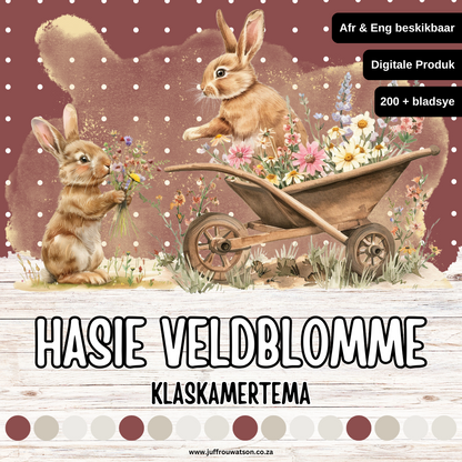 Bunnies & Wildflowers Classroom Theme | Hasies & Veldblomme Klaskamertema