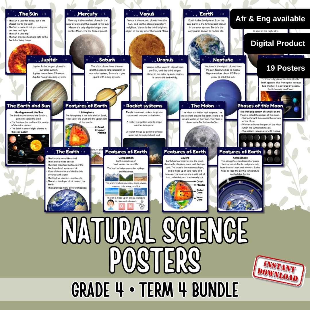 Gr4 NST Year Bundle Posters | Gr4 NWT Jaarbundel Plakkate