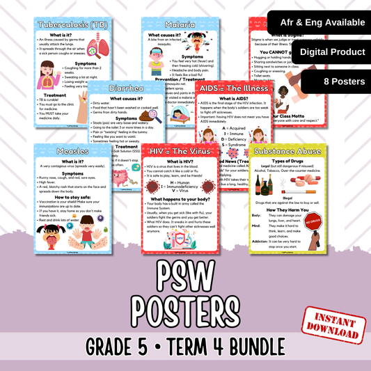 Gr5 PSW Term 4 Posters | Gr5 Kwartaal 4 Plakkate