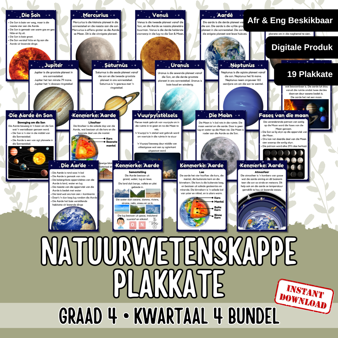 Gr4 NST Year Bundle Posters | Gr4 NWT Jaarbundel Plakkate